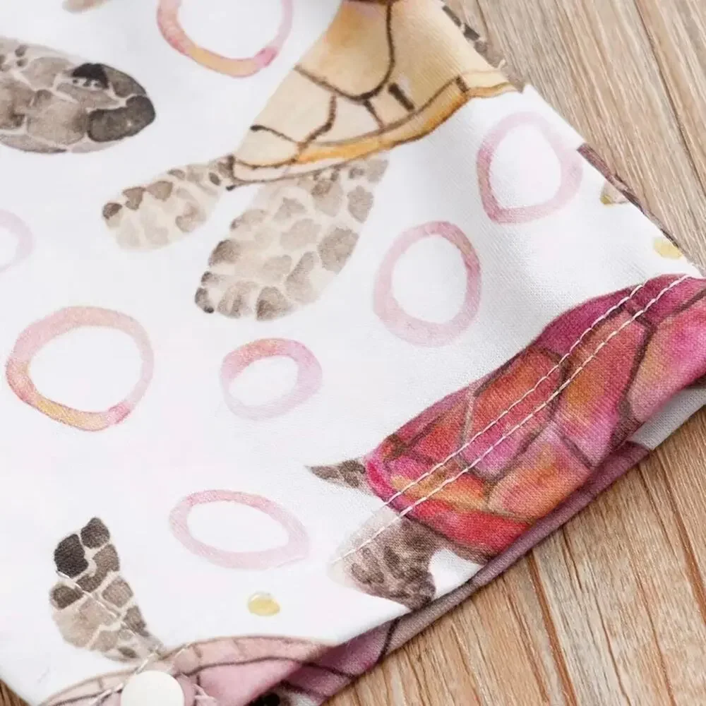 New baby turtle print romper 0-3 months